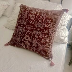 Johnny Was Large Velvet Pillow.